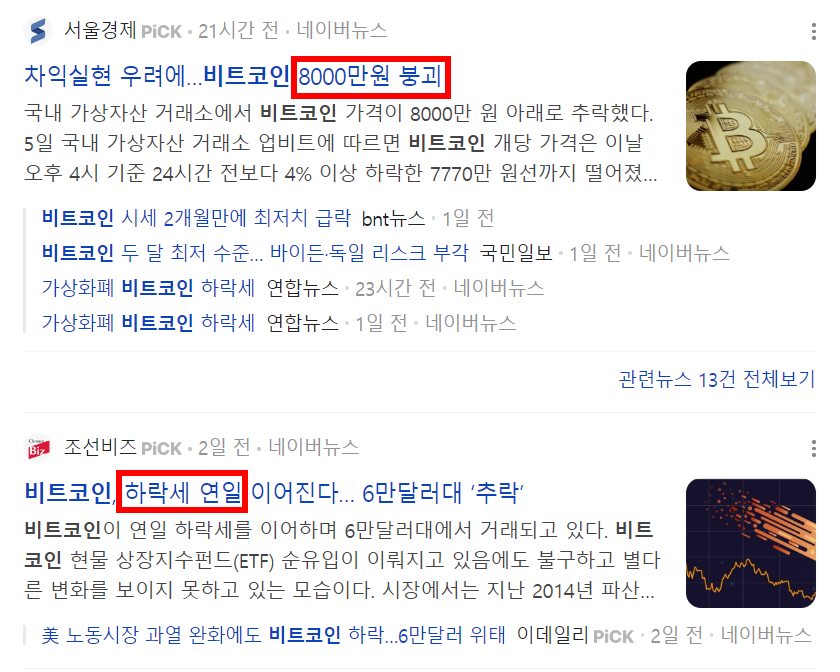 비트코인 급락 뉴스