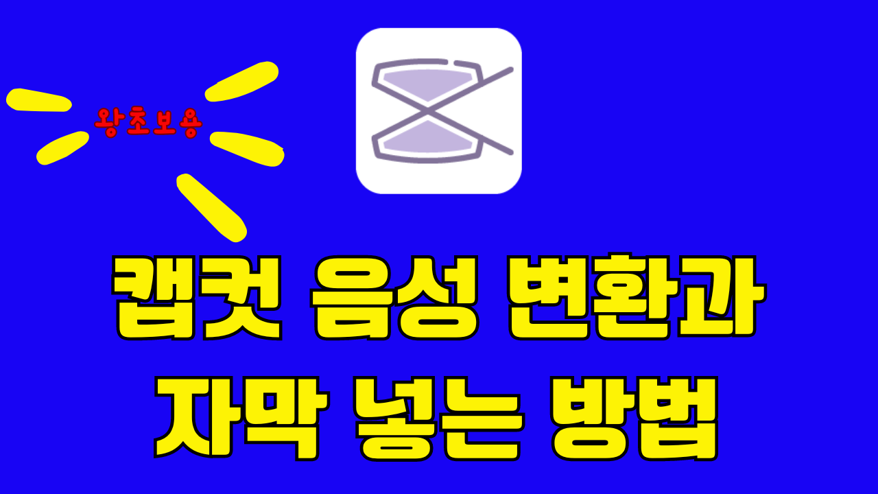 캡컷 음성변환과 자막 넣는 방법