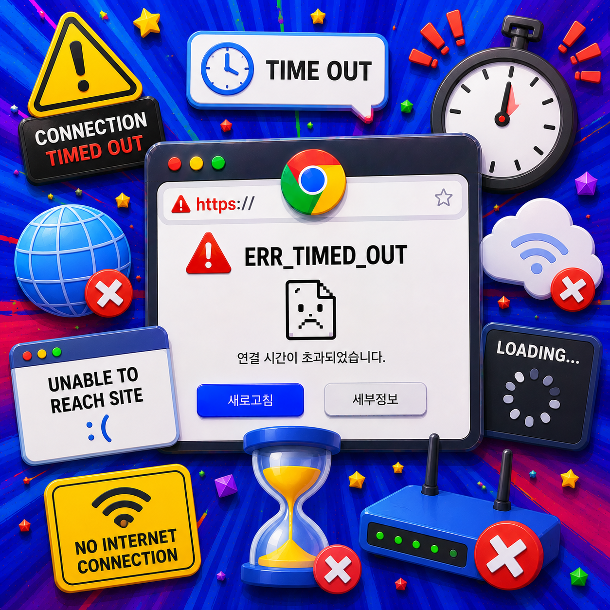 크롬 ERR_TIMED_OUT 해결방법 총정리 &ndash; 크롬&middot;연결시간초과&middot;타임아웃오류까지