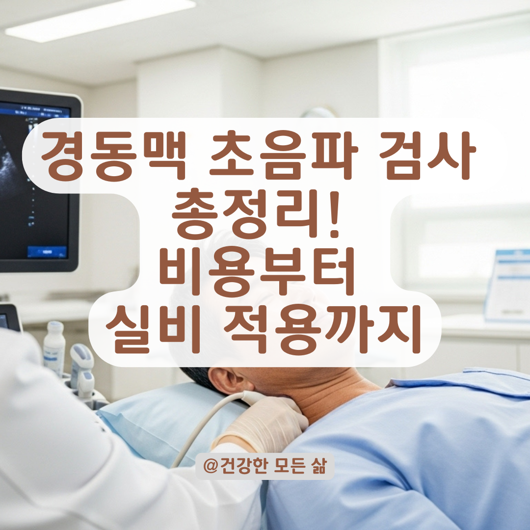 건강검진 전 꼭 확인! 경동맥 초음파 검사비와, 실비 적용 여부 검사 과정까지 총정리!