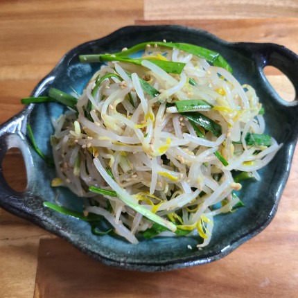 숙주나물-부추무침-만들기