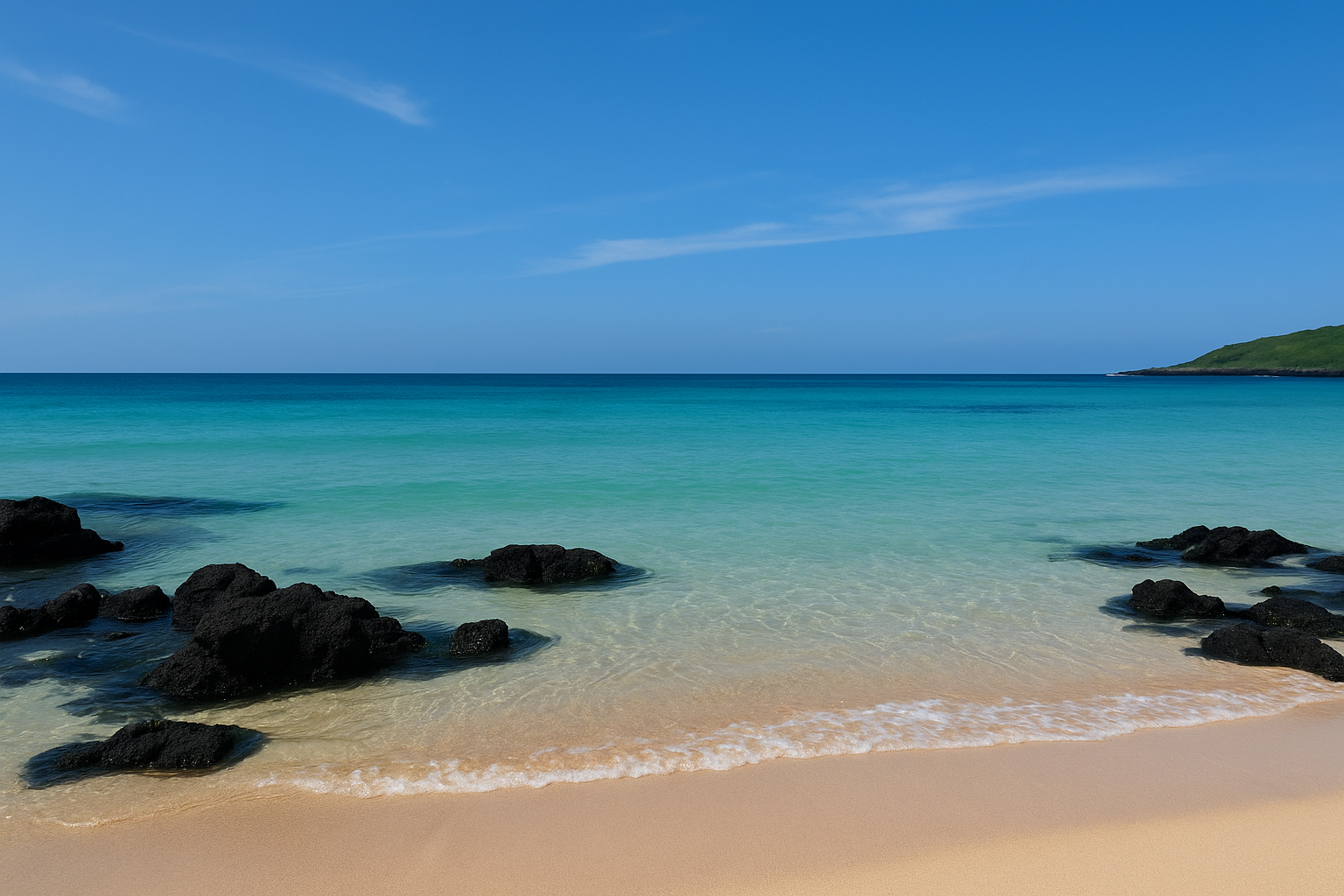 제주도 맑은바다 모습