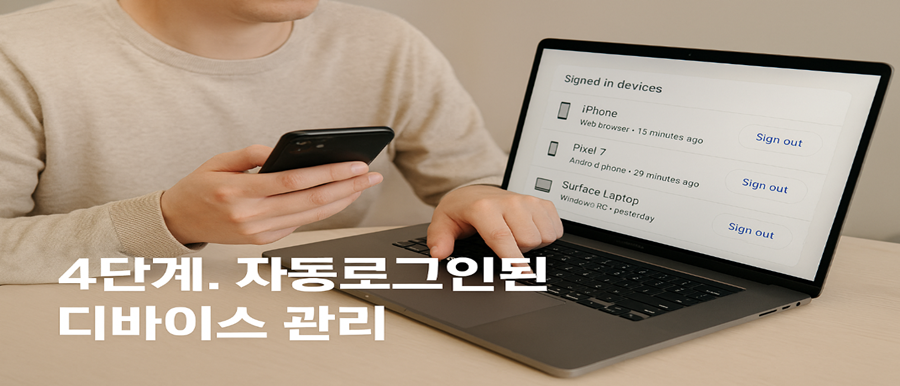 자동 로그인된 디바이스 관리