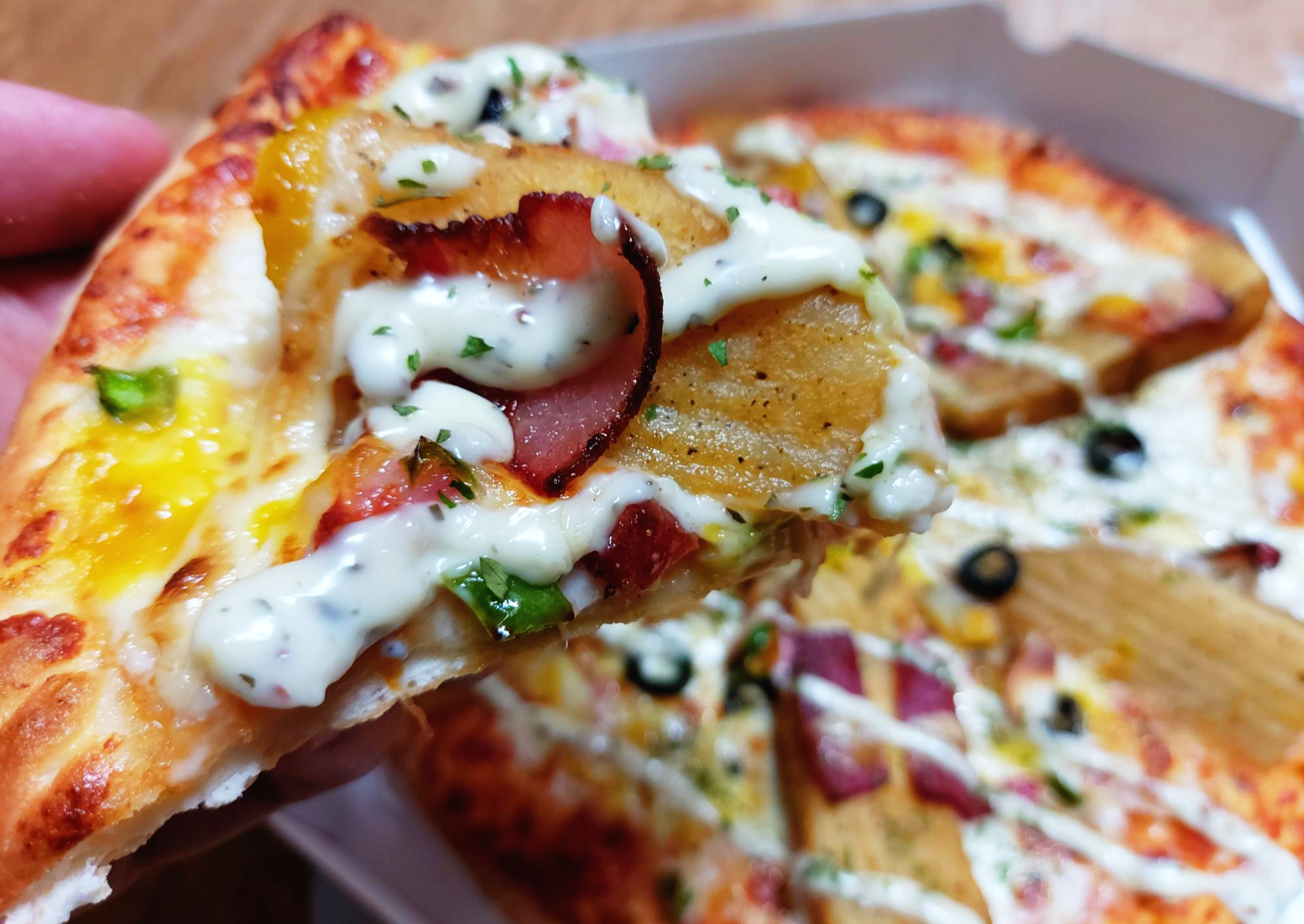 반올림피자샵 포테이토피자 토핑