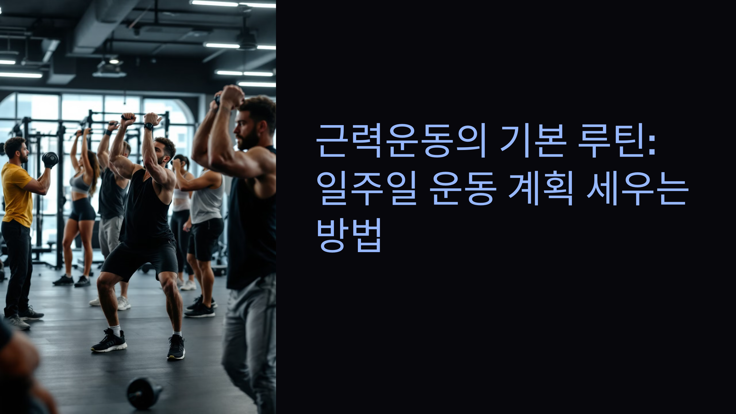 근력운동 기본루틴 일주일 운동계획 세우는 방법