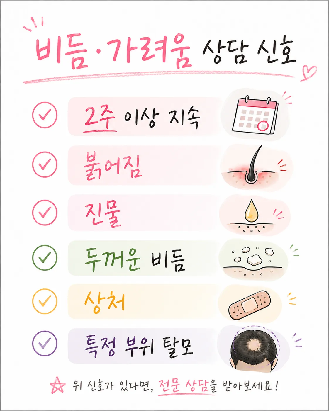 비듬 가려움 두피 상담 기준