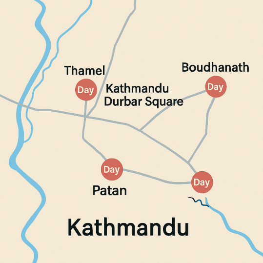 카트만두 지도 사진