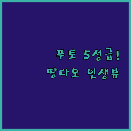 베트남 푸토 여행 숙소 선택 가이드 ..