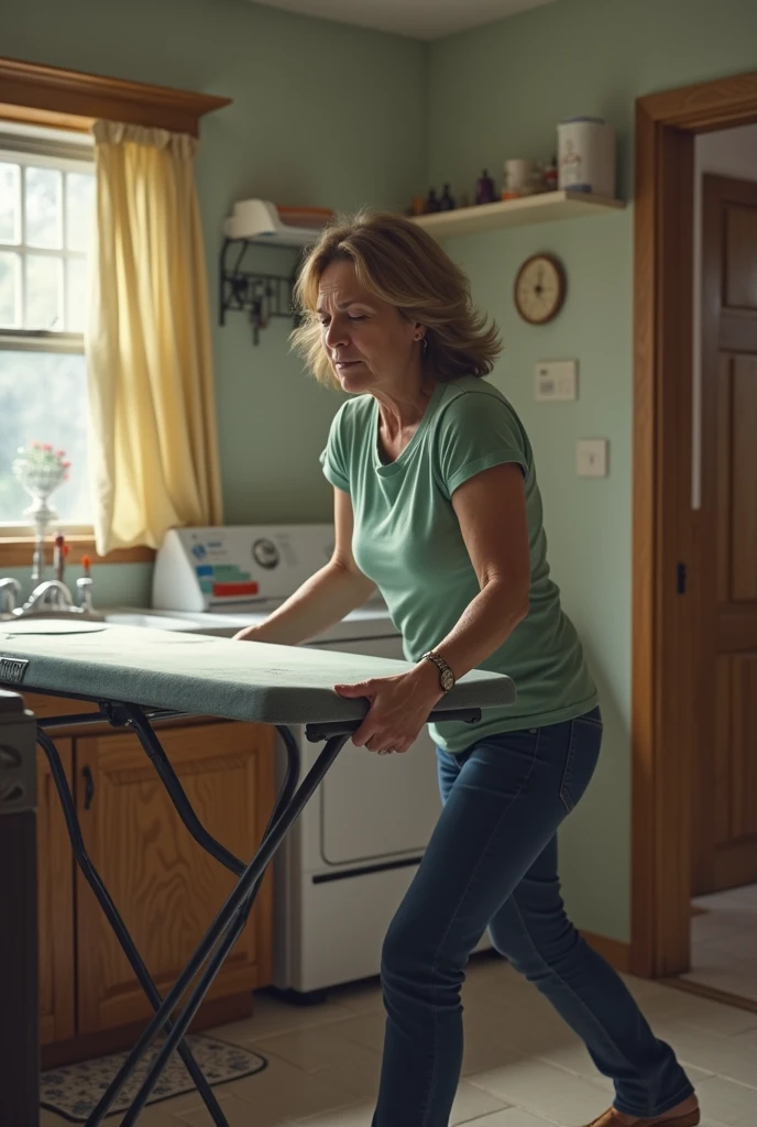 가구 옮기는 여자 이미지