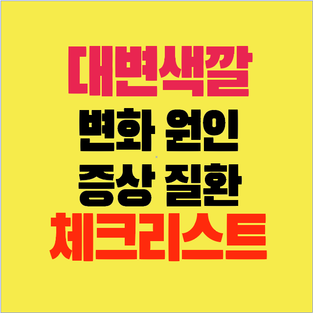 썸네일-대변색깔-변화-원인-증상-질환-체크리스트-건강정보