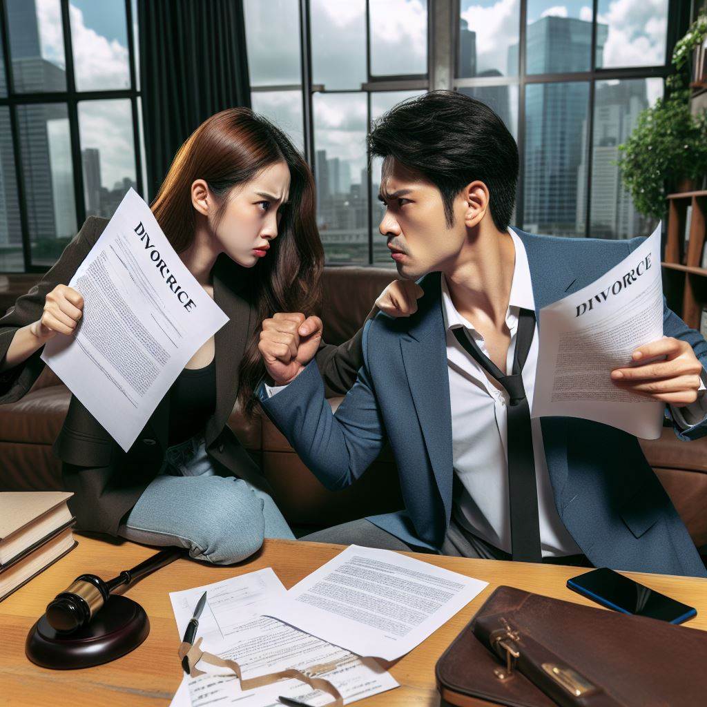 싸우고 있는 부부