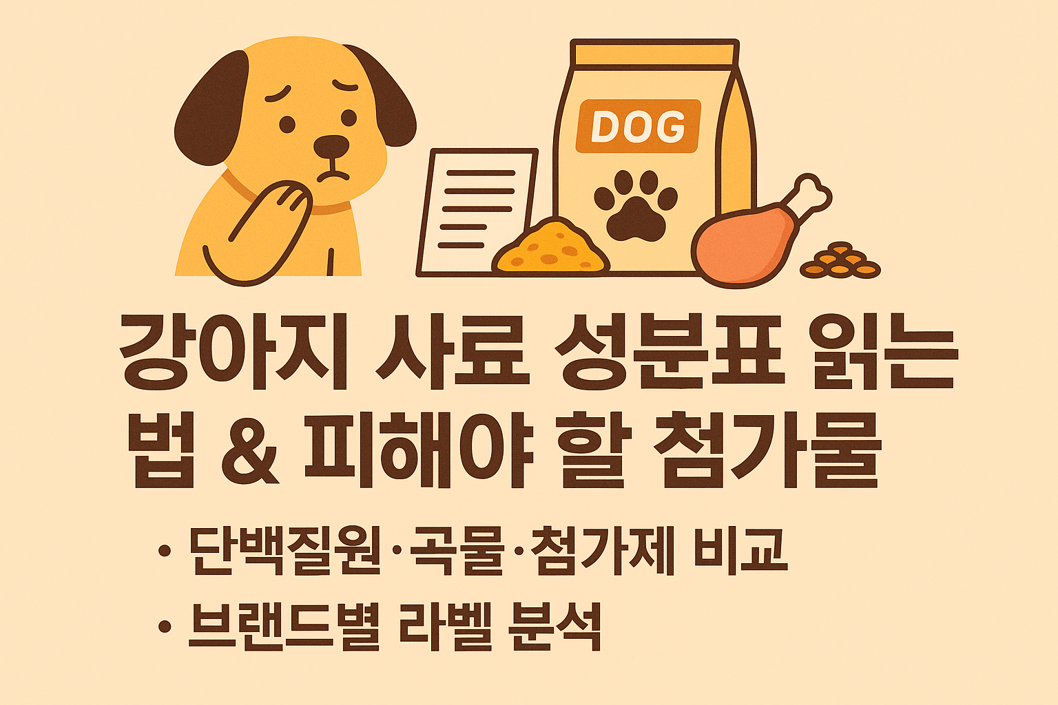 강아지 사료 성분표 (1)