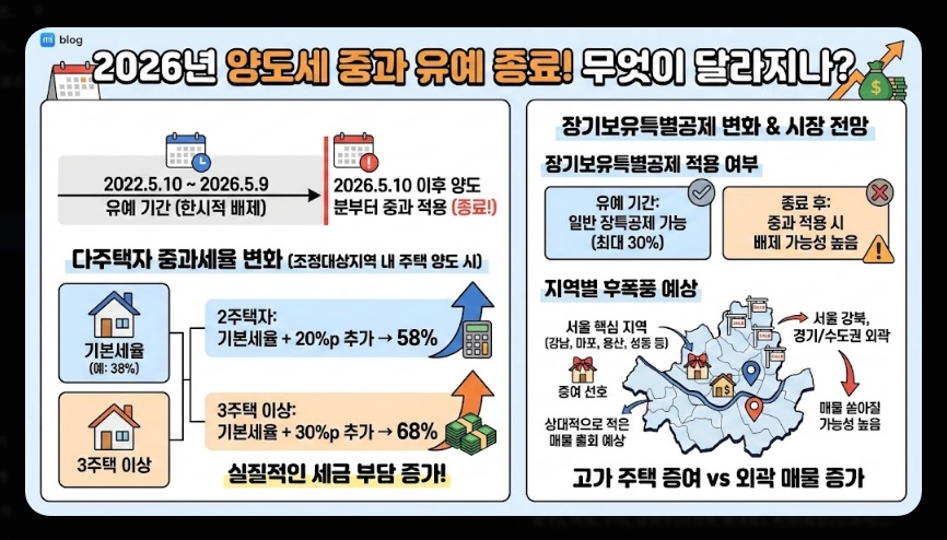2026 부동산 양도세 개편안 [다주택자 세무 전략] 조정대상지역 중과 판단 및 절세 전략
