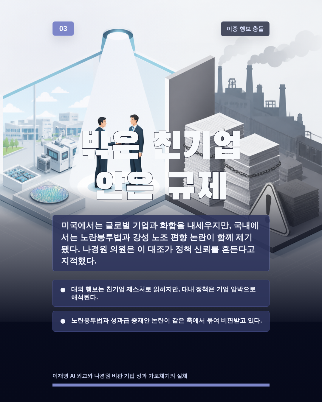 밖은 친기업 안은 규제