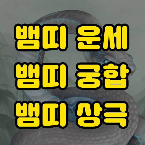 뱀띠 운세 / 궁합 / 상극 - 썸네일