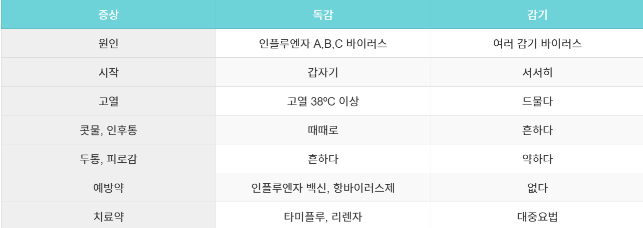 A형독감 증상