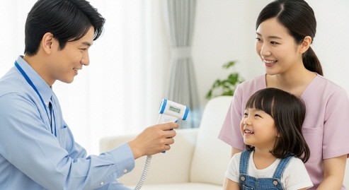 공기 질 측정 중인 전문가