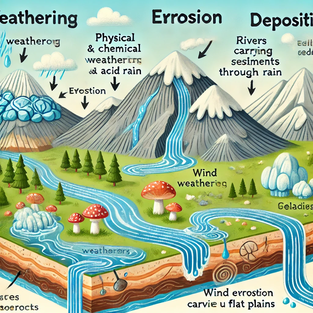 📄 지질학 시리즈 7화 – 풍화와 침식: 자연이 땅을 조각하는 방법