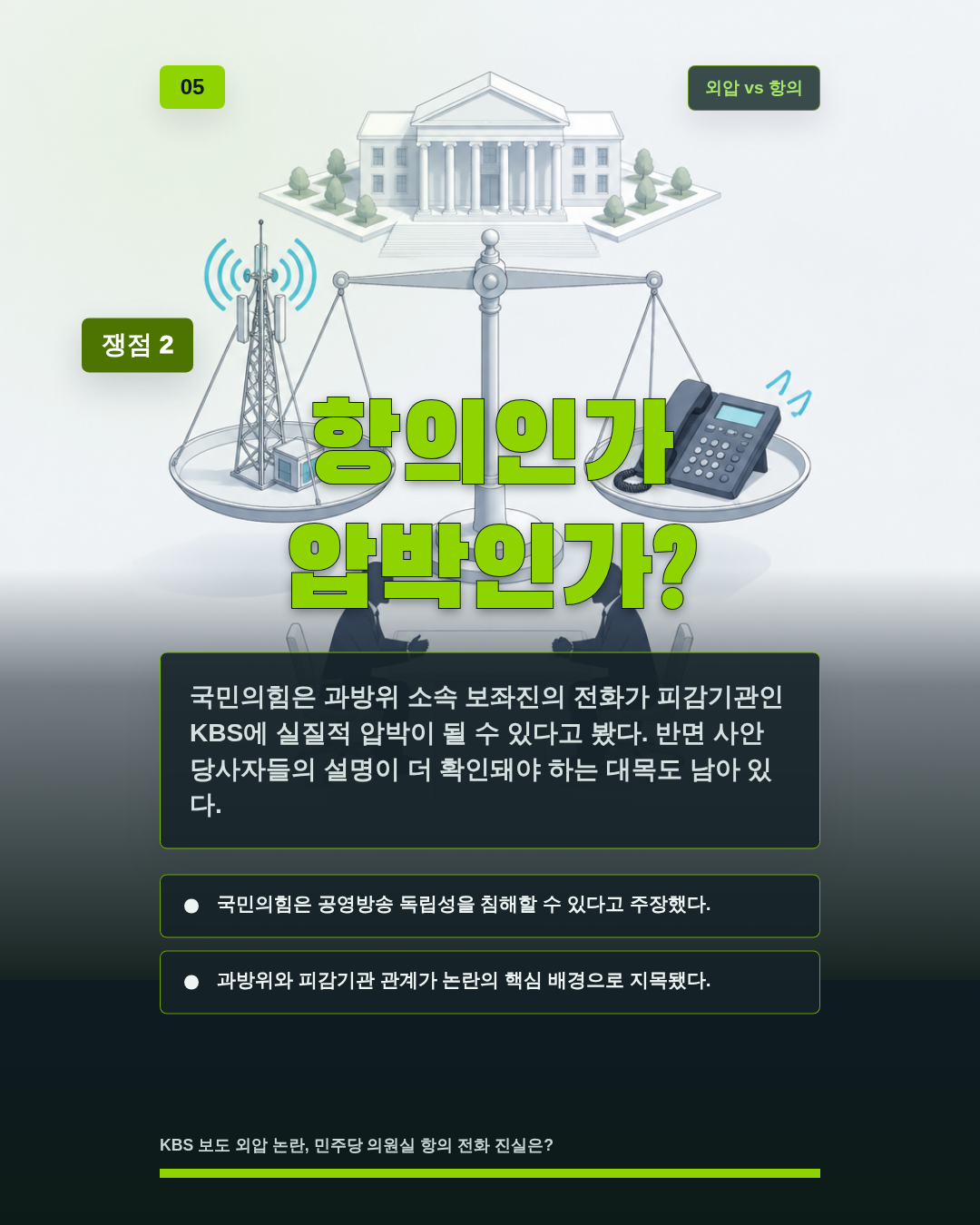 항의인가 압박인가?