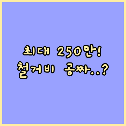 소상공인 폐업 철거비 지원 한도와 희..