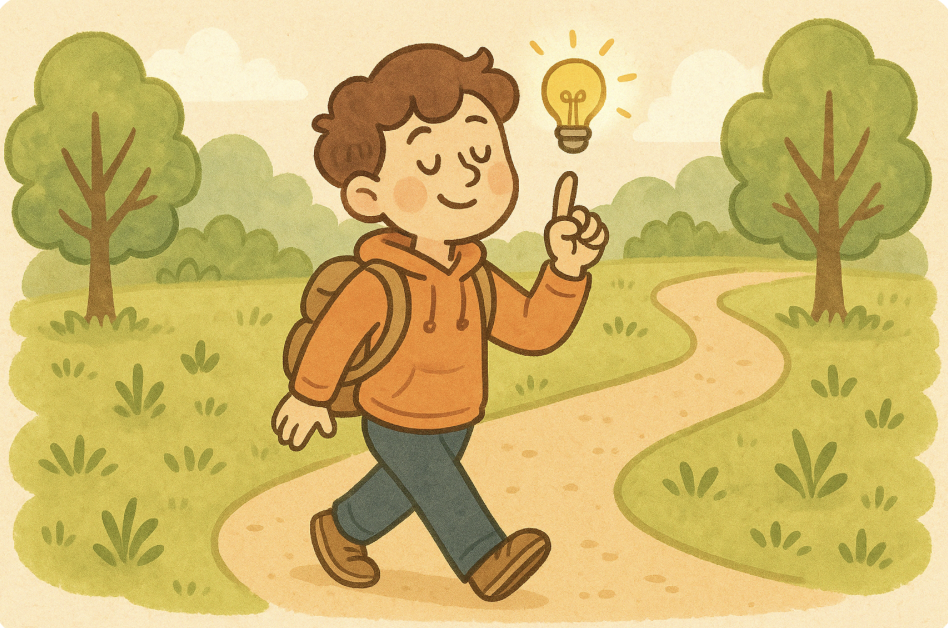 산책하며 생각연결하기