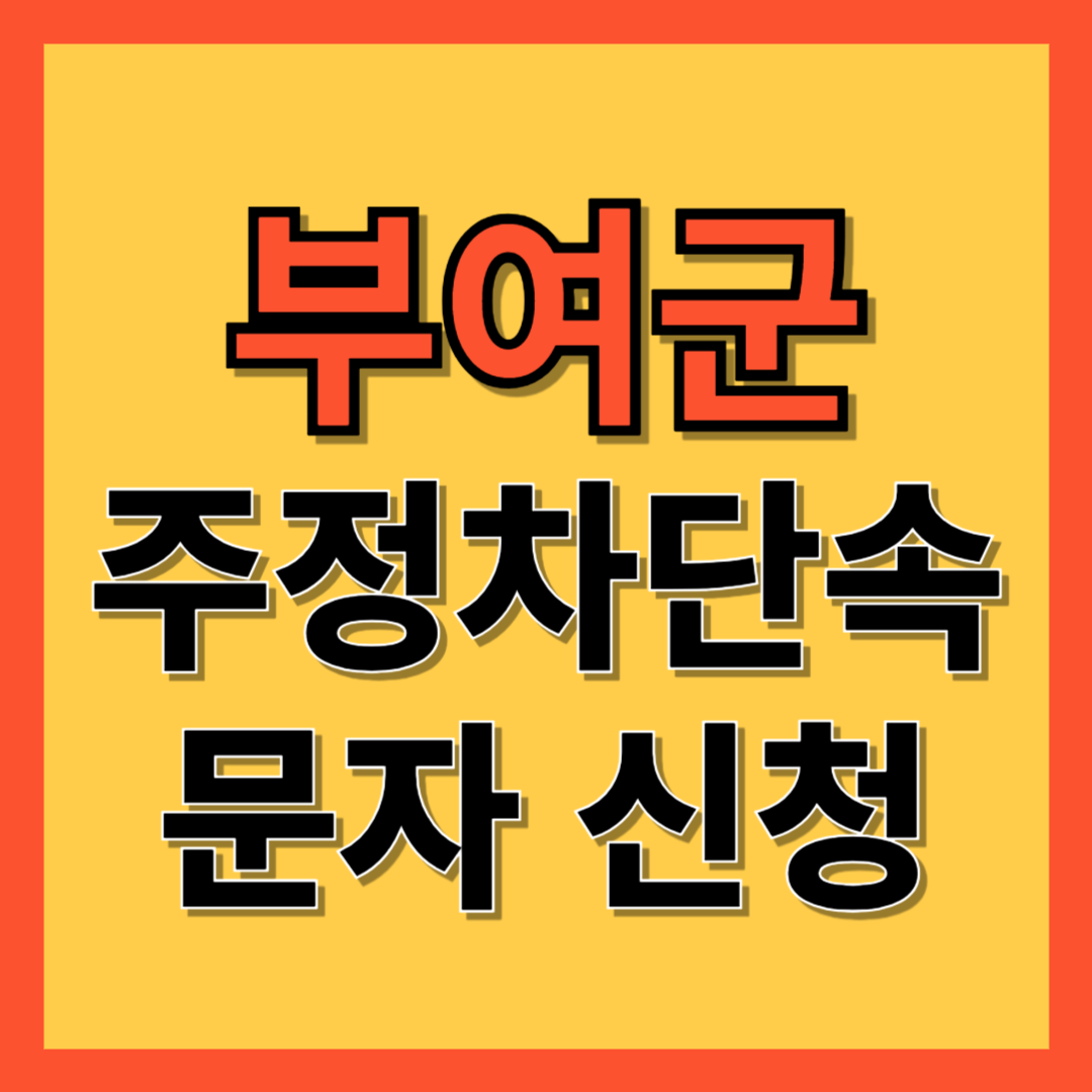 부여군 주정차 단속 알림 서비스 신청 방법 ❘ 불법주차 문자알림서비스