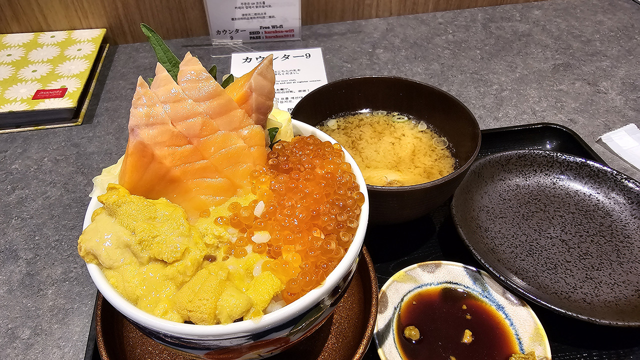 삿포로 가성비 맛집 스시돈의 카이센동!