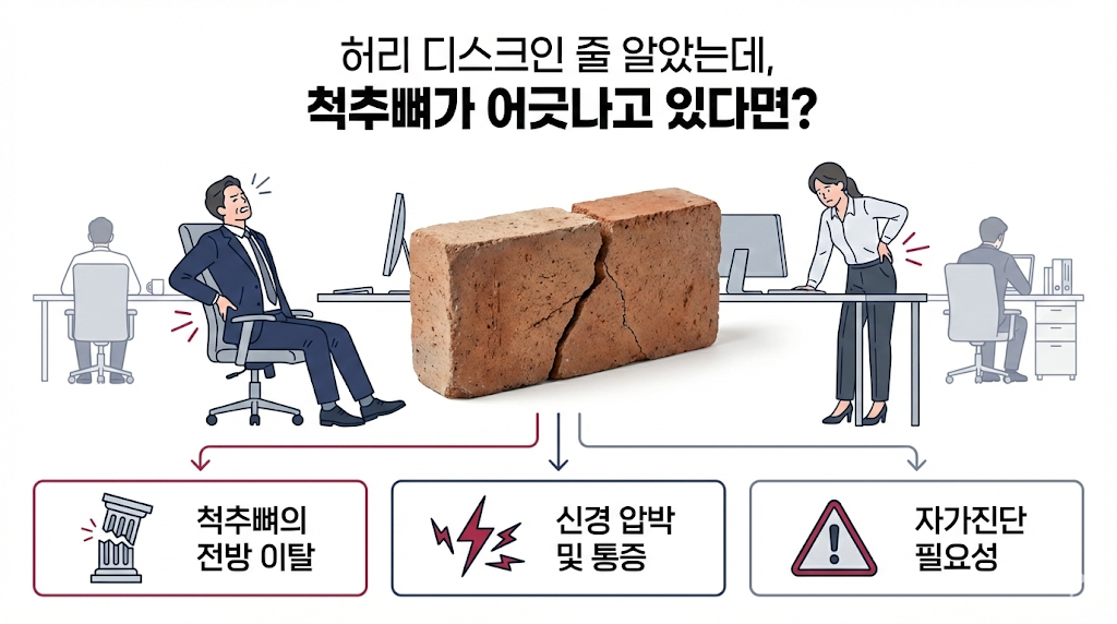척추전방전위증 증상 인포그래픽