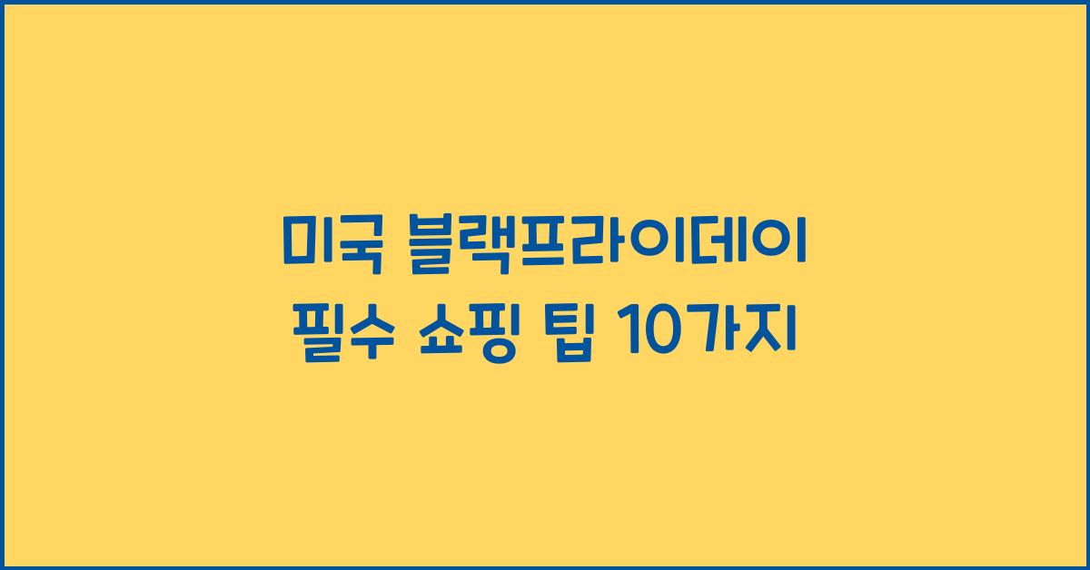 미국 블랙프라이데이