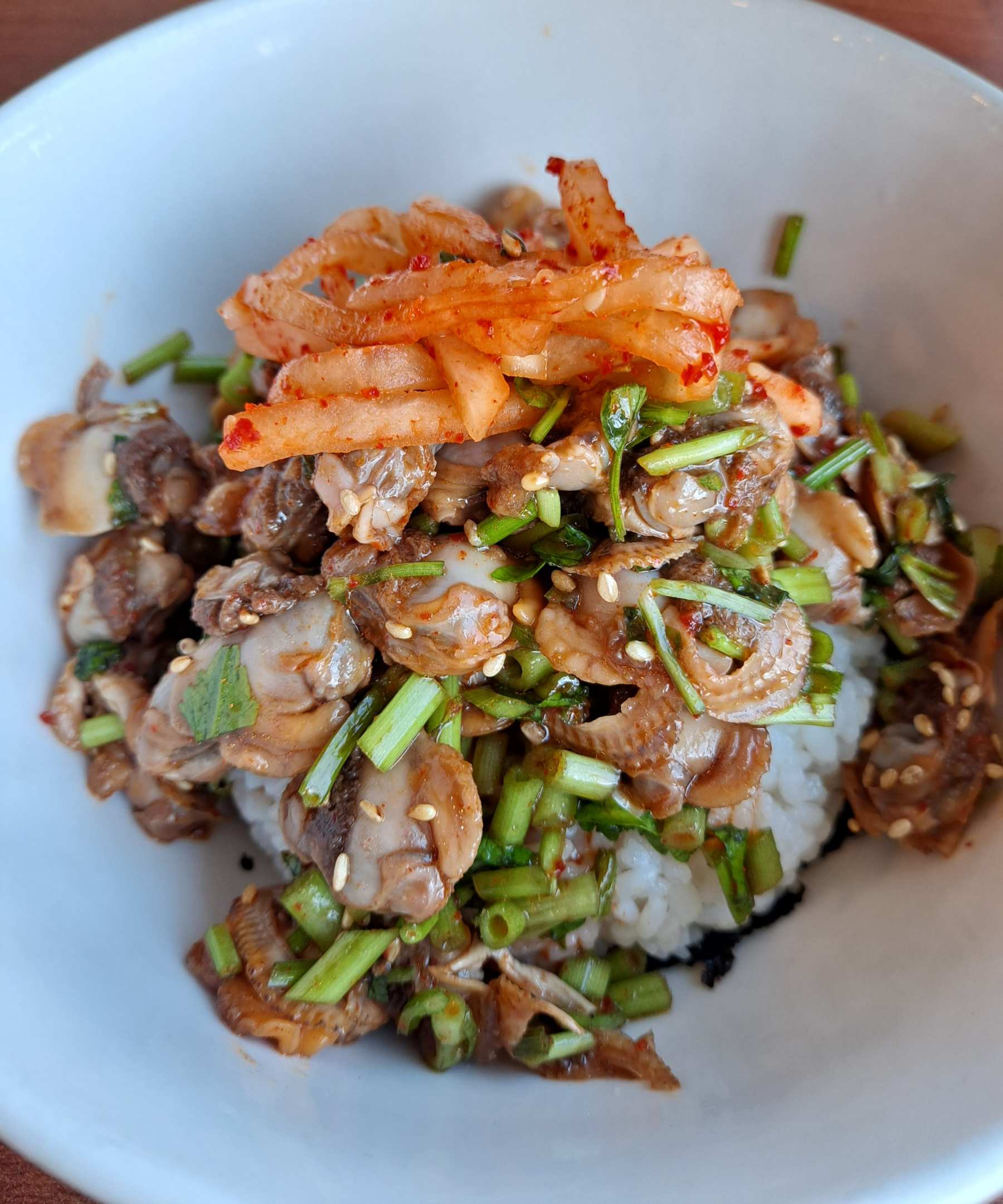 꼬막한상 무생채 넣기