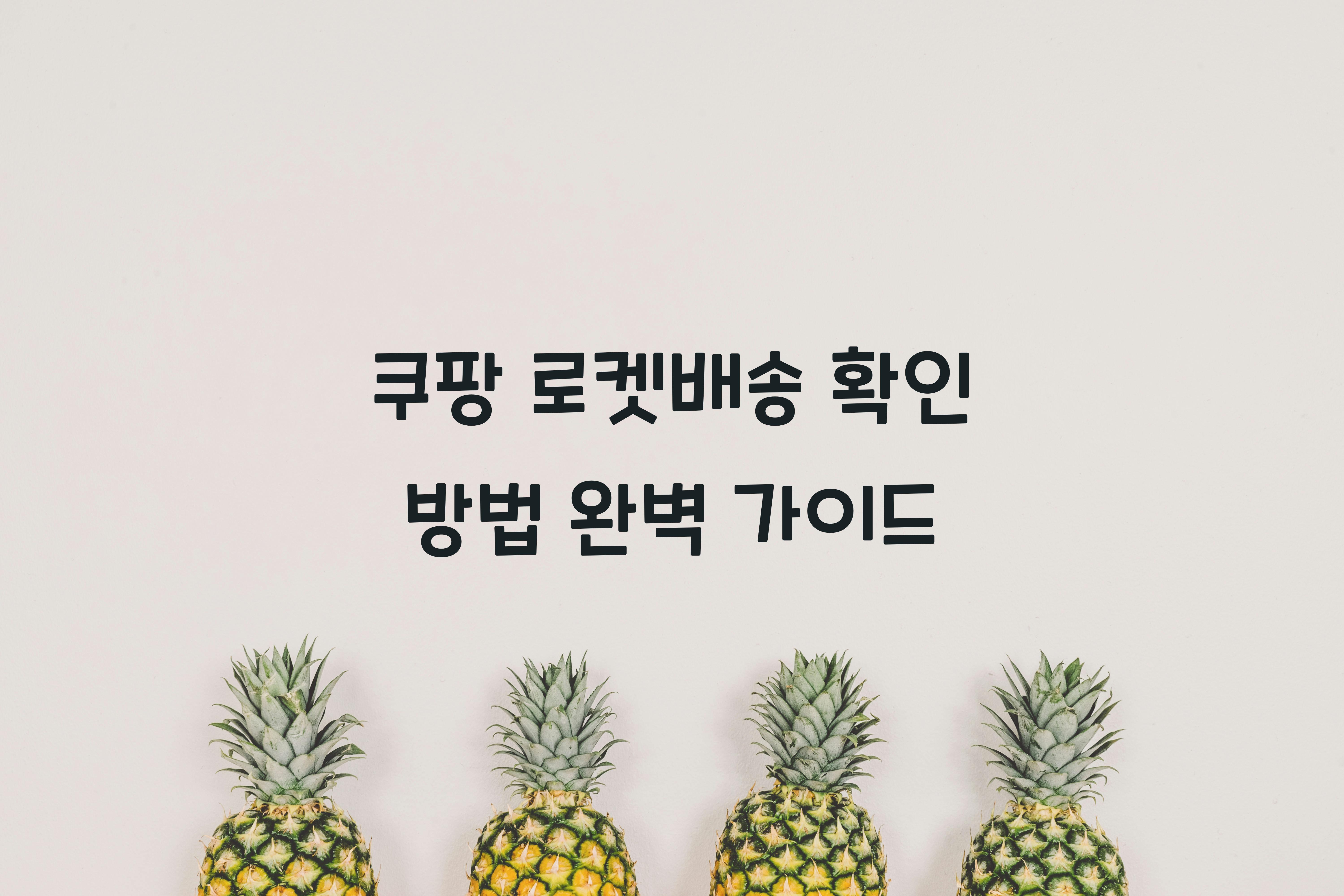 쿠팡 로켓배송 확인 방법