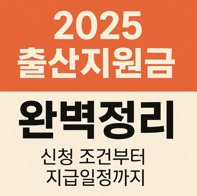 2025 출산지원금 총정리 신청 조건부터 지역별 혜택까지