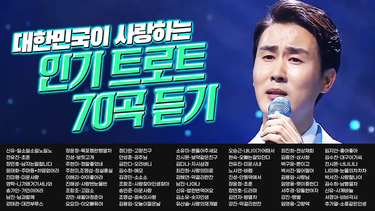 신나는 최신 트로트 노래모음 무료 듣기 바로가기 완벽 음악 스트리밍_1