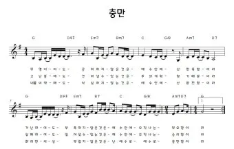 충만 무명이어도 F G Ab A 악보 Intro 인트로 가사로 연습용_8