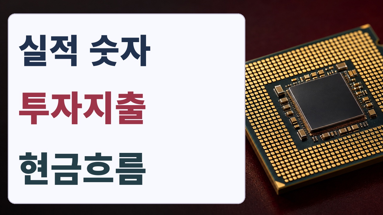 AI 관련 기업 실적에서 실적 숫자와 투자지출 및 현금흐름을 따로 확인하는 세 항목