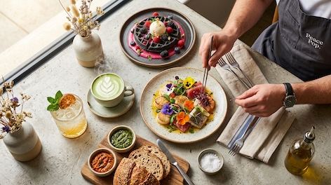 peacepop dishes dessert coffee