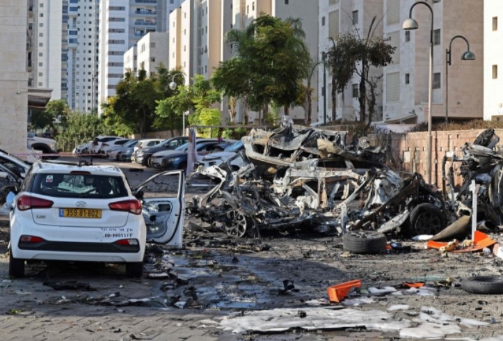 팔레스타인 지역 공습사진