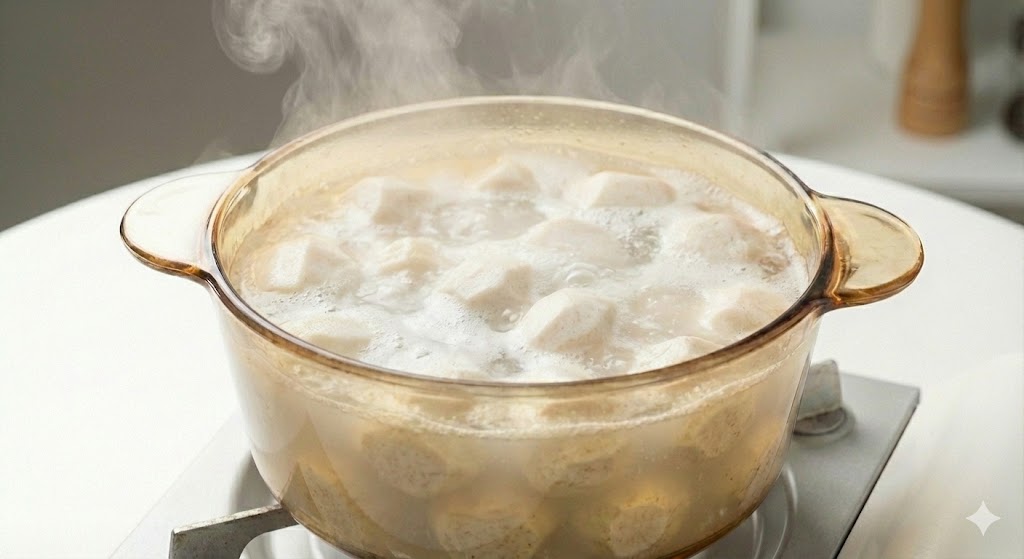 수산칼슘 독성과 아린 맛을 완벽히 제거하여 영양소 파괴 없이 안전하게 섭취하는 토란 손질법