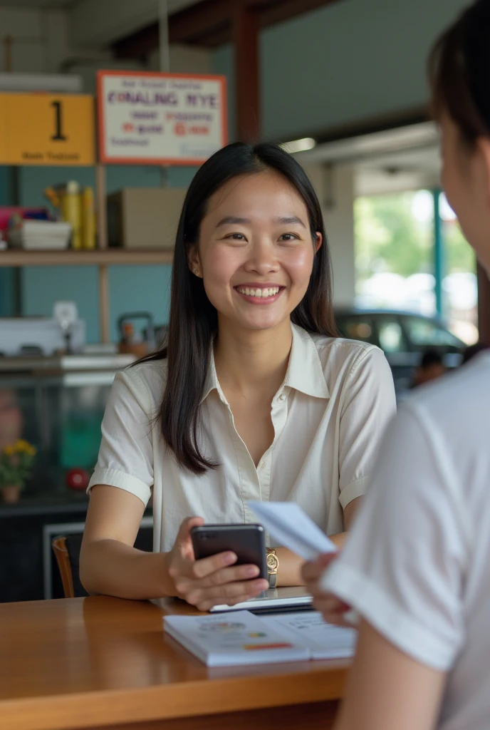 제대로 된 적금 우대금리를 찾아 웃는 여자 이미지