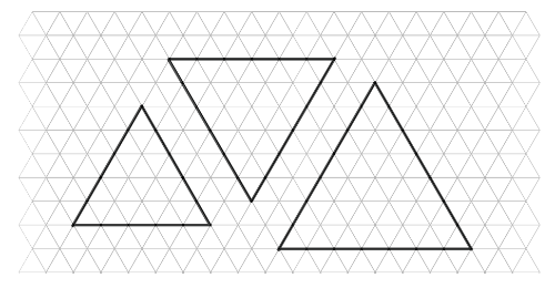 삼각모눈종이에 그린 정삼각형