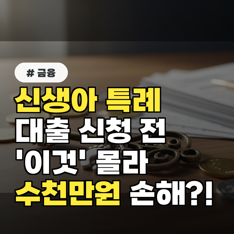 신생아 특례 대출 신청 전 '이것' 모르면 최대 수천만 원 손해 봐요!