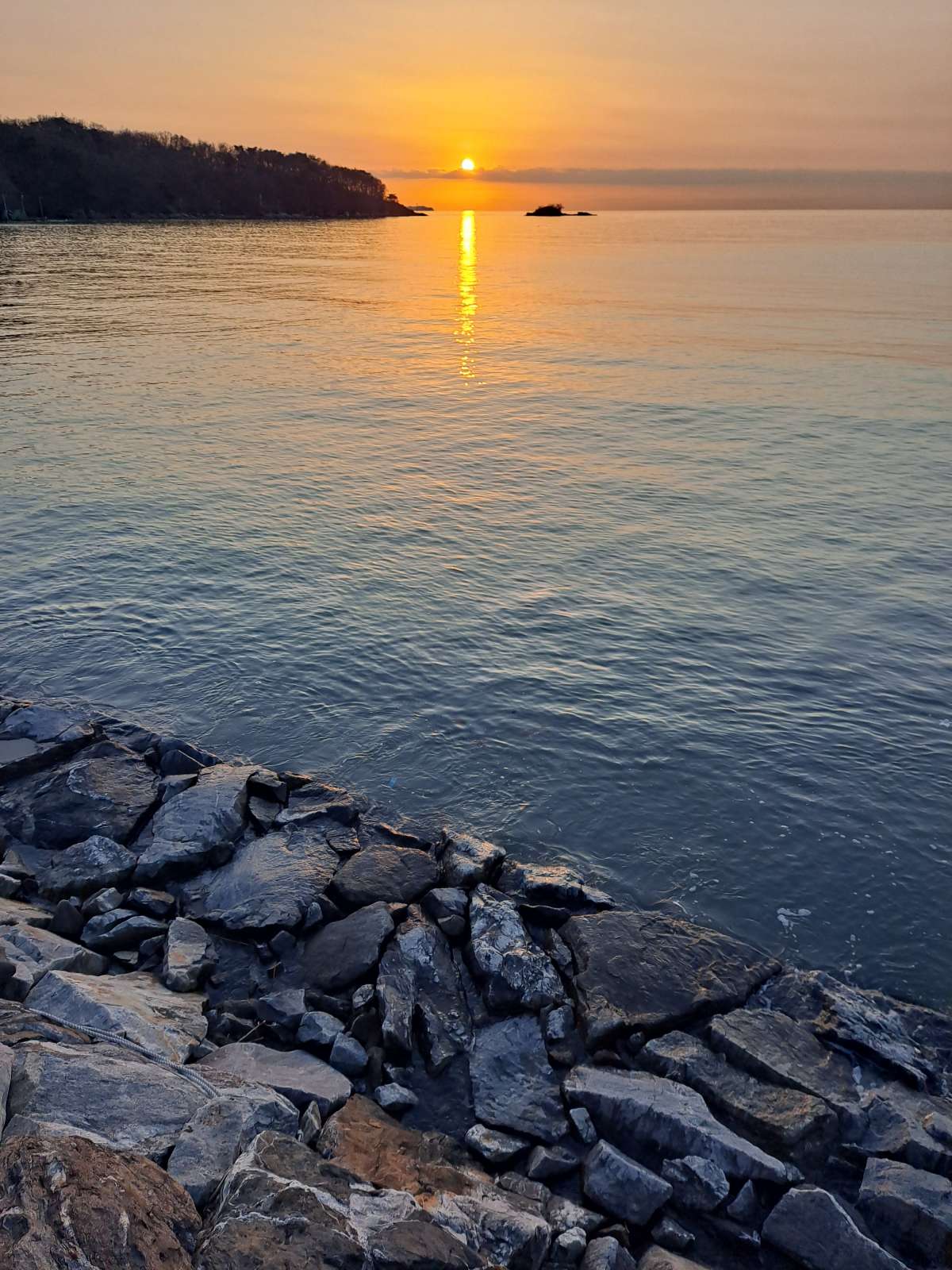 만조와 낙조를 함께 감상하다