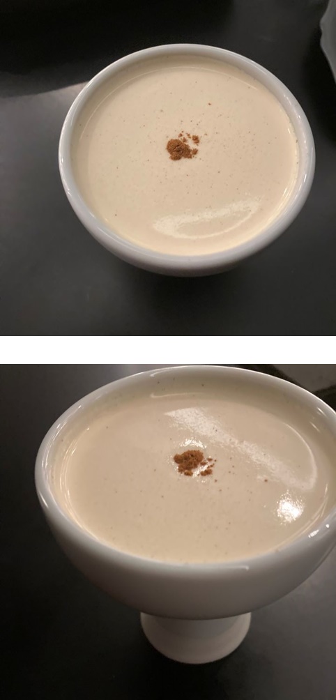 BAR-단청-시그니처칵테일-黃-황-크리미-아이보리색-황토색에서-밝아진색-계피가루-살짝