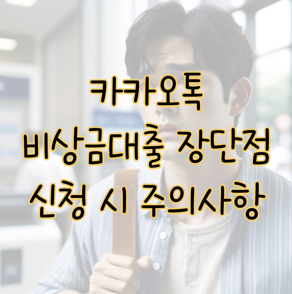 카카오톡 비상금대출 장점 및 단점 금리 한도 신청 시 주의사항 3가지 표지
