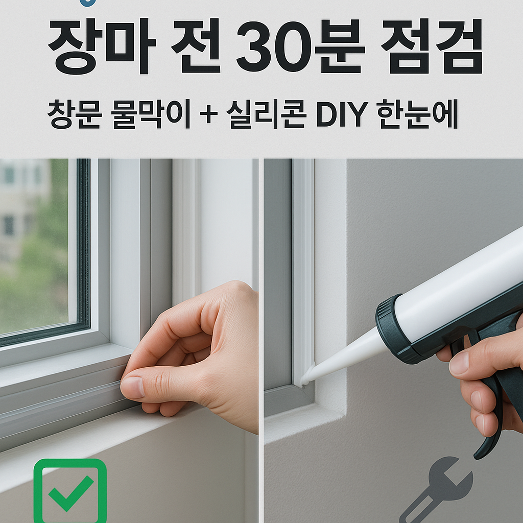 ☔ 2025년 장마 시작 전 필수! 30분 우리집 물막이 점검 가이드