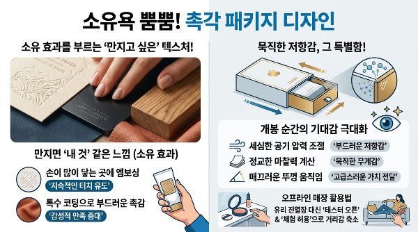 소유욕 뿜뿜! 촉각 패키지 디자인, 이렇게 하면 통합니다