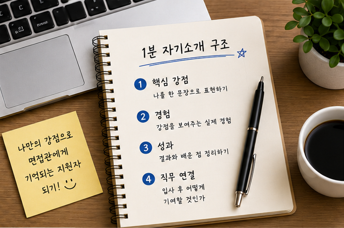 1분 자기소개 예시|신입 면접에서 써먹는 답변 구조와 작성법