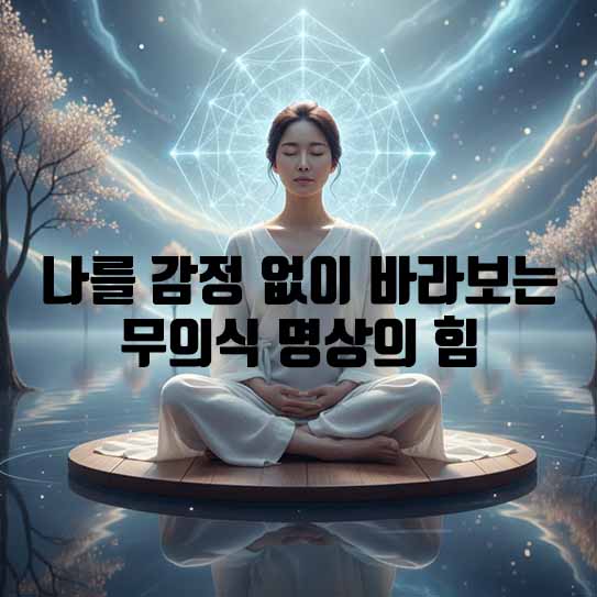 자기 객관화 훈련: 나를 감정 없이 바라보는 무의식 명상의 힘