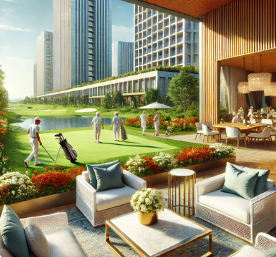 골프 연습 하는 사진