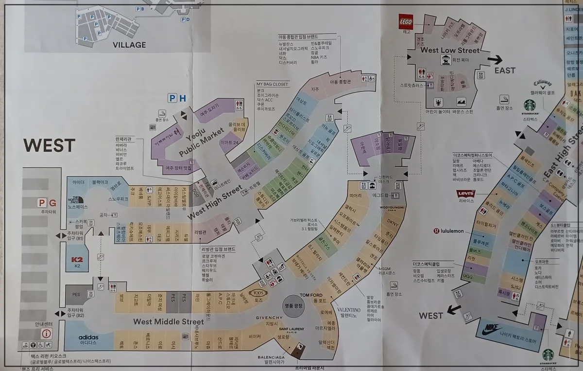 여주프라미엄아울렛-웨스트관-지도